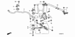 90117SM4003 - Chassis: BOLT, FR. SHOCK ABSORBER LOCK (10X44) for Honda Image