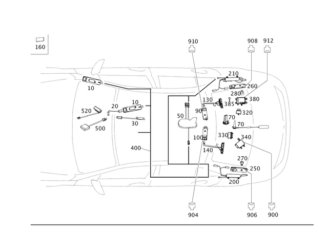 2048206675 - Special Equipment: Antenna for Mercedes-Benz: C250, C300, C350, E250, E350, E550, E63 AMG Image image