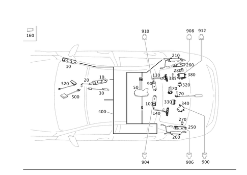 Antenna, Antenna Amplifier and Wiring Harnesses for 2008 Mercedes-Benz C300 #0