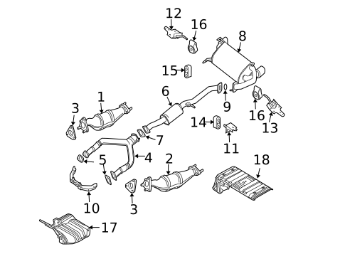 Exhaust Components for 2003 INFINITI G35 #0
