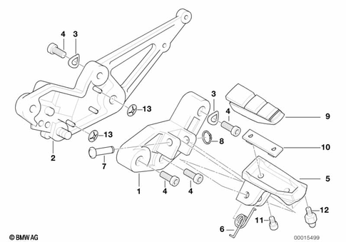 Footrests for 1996 BMW-Motorrad K 1200 RS #1