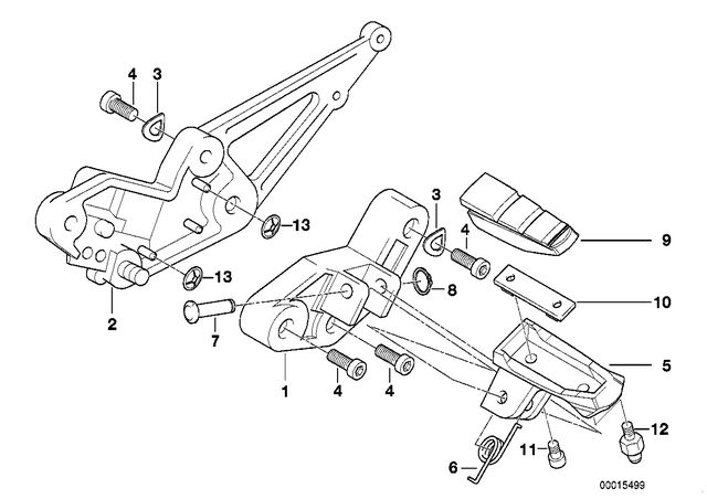46717652011 - : Footrest, Left for BMW-Motorrad Image