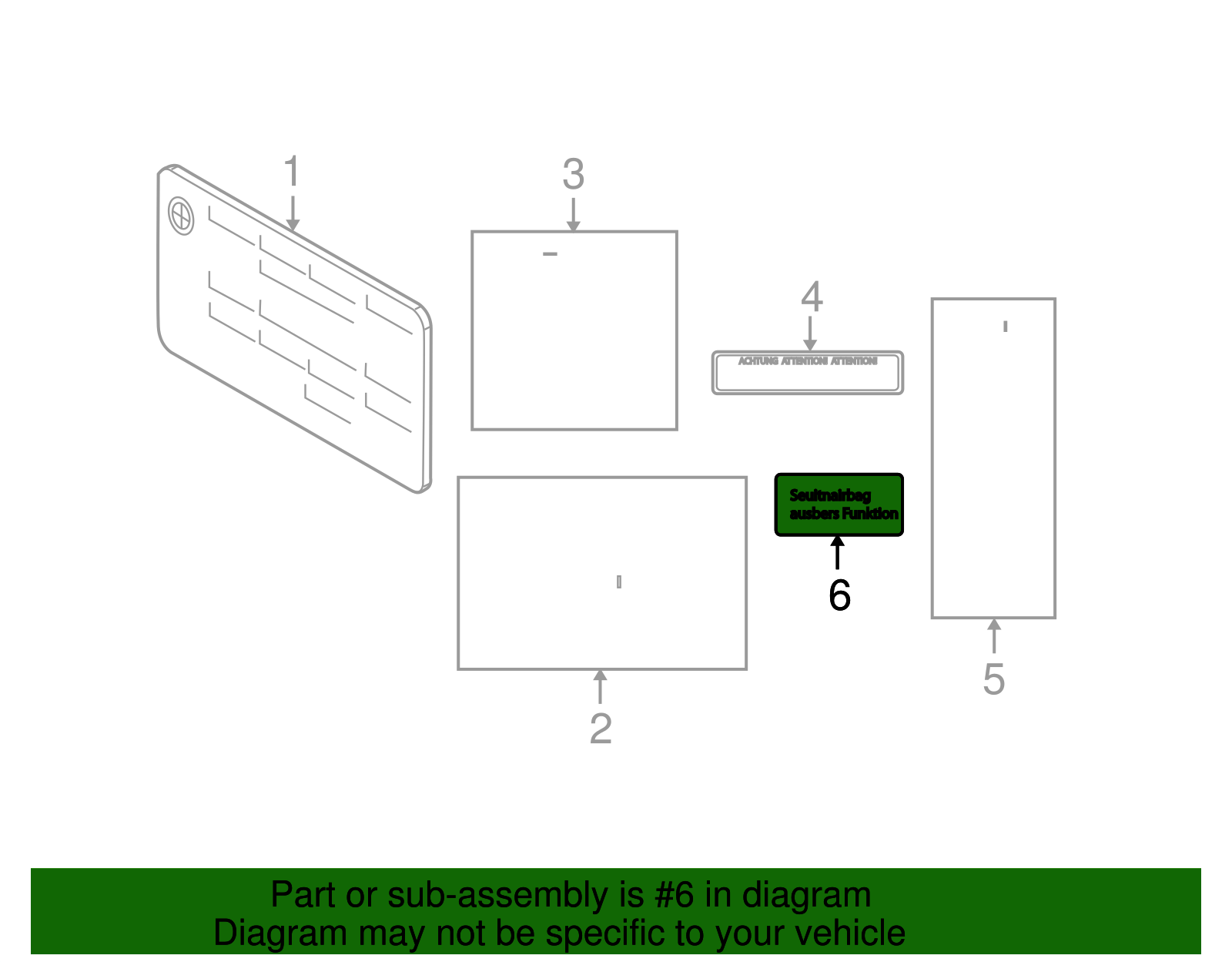 Air Bag Label - BMW (72127008026)