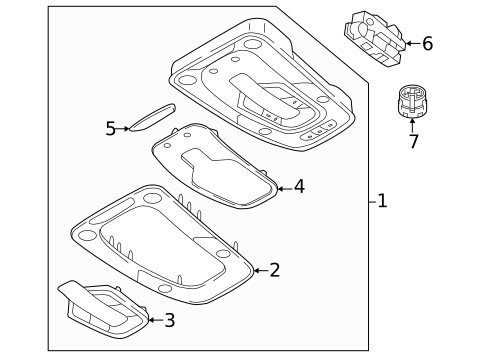 Overhead Console for 2020 Audi RS Q8 #0