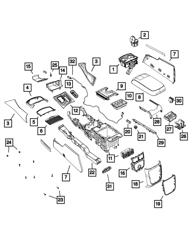 5YT24DX9AB - Interior Trim: Cupholder for Mopar Image