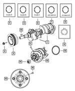 6504480 - 4.7L Gas; Engine: Screw for Chrysler: 300, Aspen | Dodge: Dakota, Durango, Magnum, Nitro, Ram 1500, Ram 2500, Ram 3500 | Jeep: Commander, Grand Cherokee, Liberty | Ram: 1500, Dakota Image