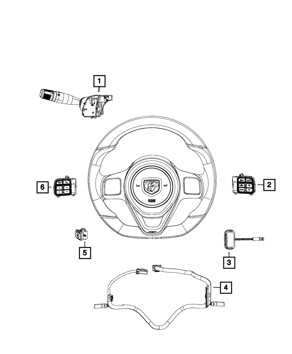 Steering Wheel Wiring - Mopar (68206382AA)