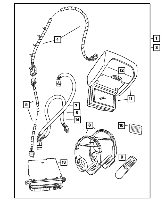 « 82210367 – Mopar Accessories - Component Parts : Ecran Avec Dvd Systeme Media pour Mopar Image »