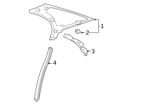 Interior Trim - Quarter Panels for 1998 Lexus GS300 #0