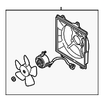 K2A115025F - Cooling System: Fan Assembly for Kia: Sephia, Spectra Image