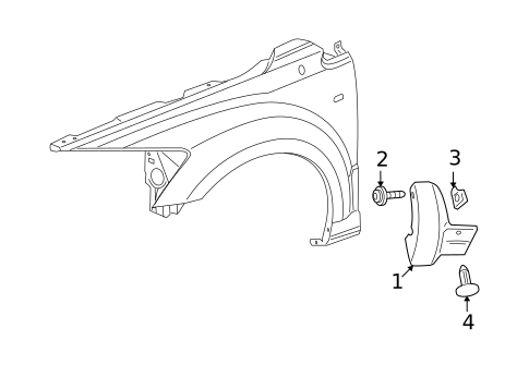 Exterior Trim - Fender for 2012 Dodge Caliber #0