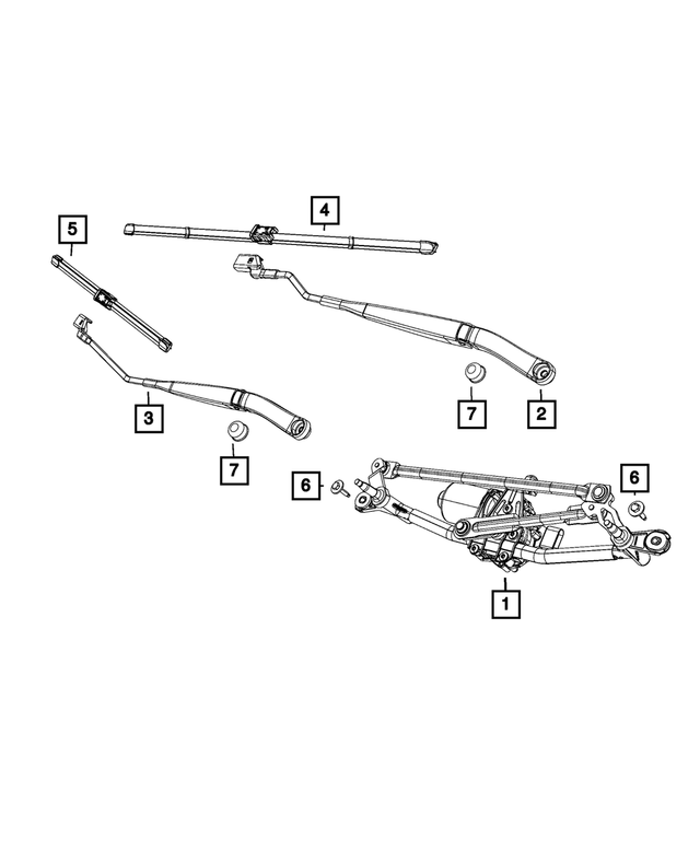 68418163AA - : Front Wiper Blade, Right for Mopar Image