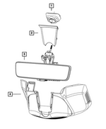 68684785AA - Glass: Inside Rear View Mirror for Ram: 2500, 3500 Image