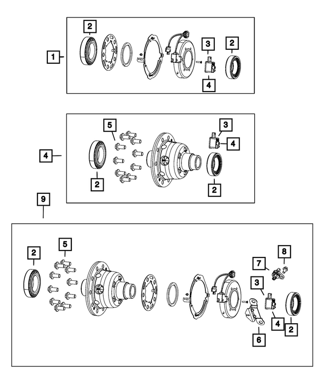 68430081AD - Differential and Drive Line: Axle Locker Actuator Kit for Mopar Image