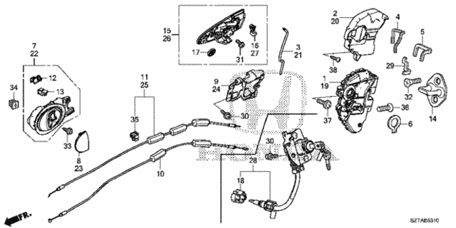 Door Locks - Outer Handle for 2016 Honda CR-Z #0