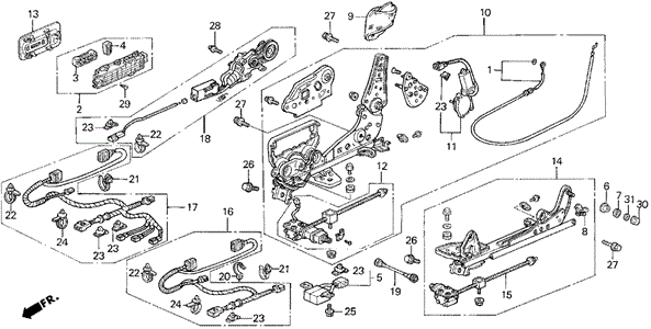 Front Seat Components (LS  - Right Side) for 1995 Acura Legend #0