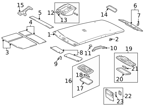 Interior Trim - Roof for 1999 Toyota 4Runner #0