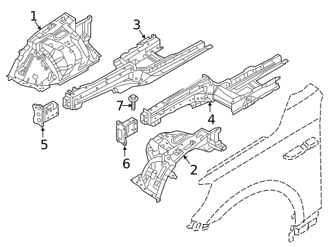 Structural Components & Rails for 2015 Kia K900 #0