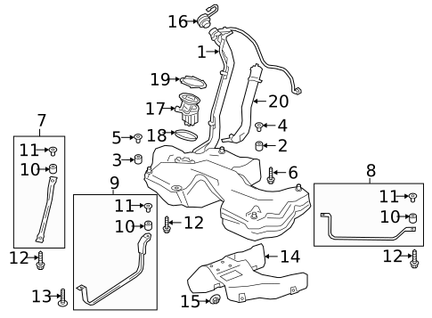 Fuel System Components for 2019 Audi A4 Quattro #0