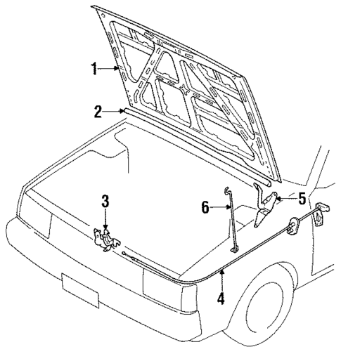Hood & Components for 1985 Nissan Sentra #0