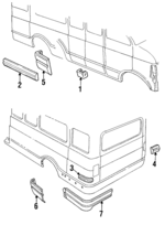 4357324 - Body: Upper Molding for Dodge: B150, B250, B350 Image