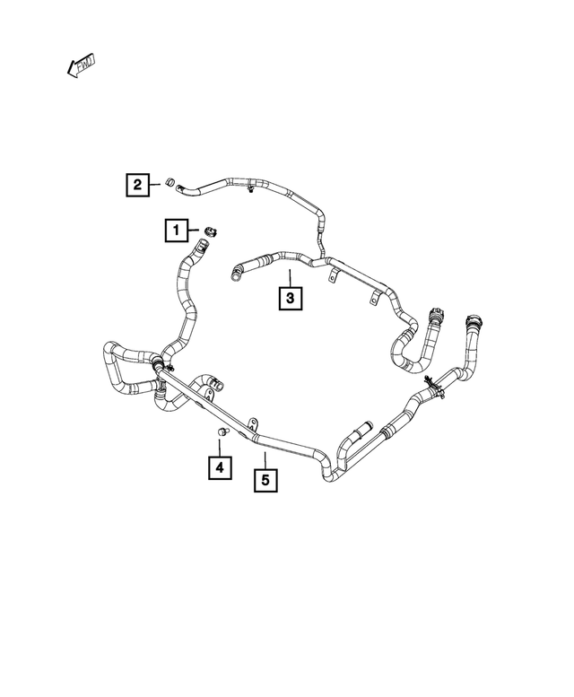 68288294AA - : Heater Return Hose And Tube for Mopar Image