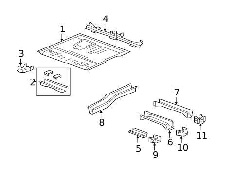 Floor & Rails for 2011 Chevrolet Traverse #0