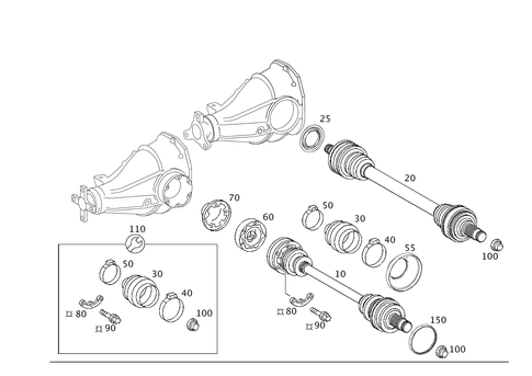 Axle Shaft for 2003 Mercedes-Benz CL500 #0