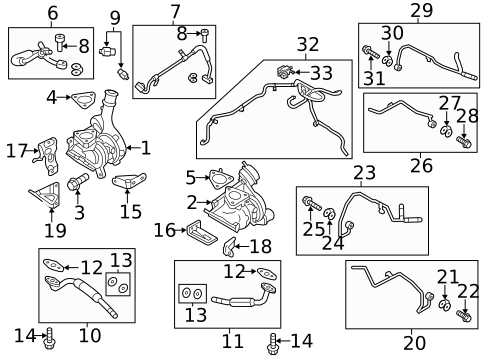 Turbocharger & Components for 2012 Ford Taurus #1