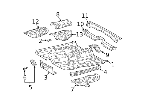 Floor & Rails for 2000 Toyota Avalon #0