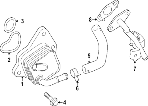 Oil Cooler for 2023 Toyota Highlander #0