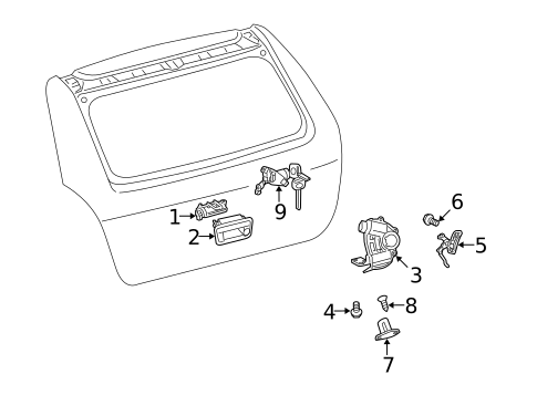 Liftgate for 2009 Pontiac Vibe #0