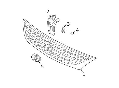 Grille & Components for 2001 Toyota Avalon #0