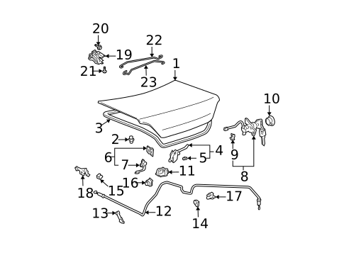 Trunk for 2000 Toyota Solara #1