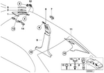 51438268198 - Vehicle Trim: Right Column A Cover for BMW Image