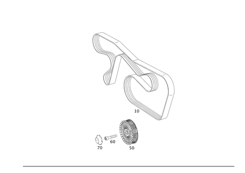 V-Belt, Belt Tightener, Sheave Pulley for 2012 Mercedes-Benz CL600 #0