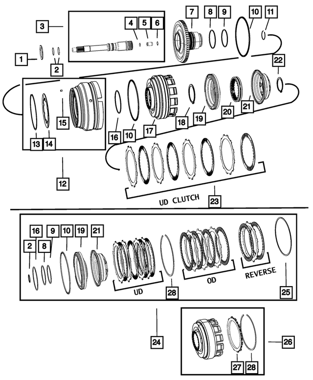 4799088 - 545RFE; 5-Speed; Automatic Transmission: Transmission Snap Ring for Mopar Image