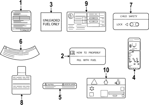 Labels for 2024 INFINITI QX60 #0