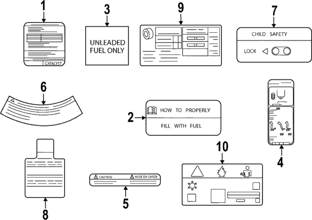 148056SY0A - Body: Emission Label for INFINITI: QX60 Image