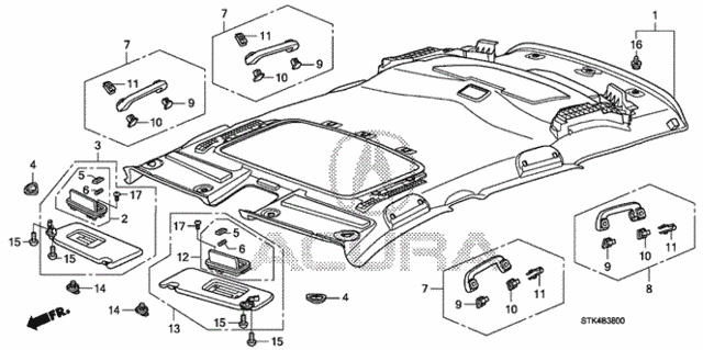 Roof Lining for 2008 Acura RDX #0