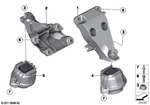 22116784823 - Engine and Transmission Suspension: Engine Supporting Bracket, Left for BMW: 228iX, 320iX, 328iX, 428iX, X3 28i, X3 28iX, X4 28iX Image image