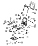 68100710AB - Interior Trim: Seat Back Bezel for Dodge: Durango | Jeep: Grand Cherokee, Grand Cherokee WK Image