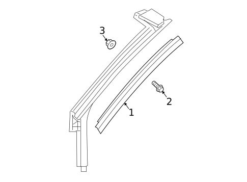 Exterior Trim - Pillars for 2017 Buick Cascada #0