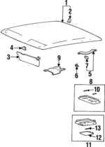 9282034001CI - : 1997-1998 Hyundai Sonata - Overhead Lamp for Hyundai: Sonata Image