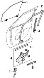 XF3Z5421410AA - : Door Glass for Lincoln: Continental Image