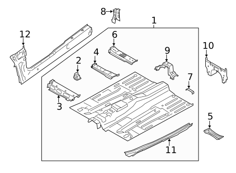 Floor & Rails for 2019 Ford Transit Connect #0