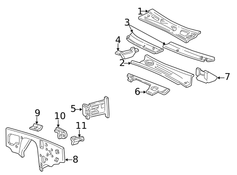 Cowl for 1993 Ford E-350 Econoline #0