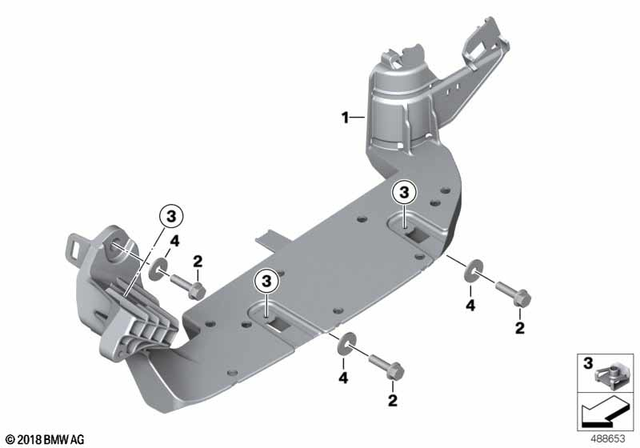 46638566929 - Frame and Mounting Parts: Running Board Support Left -  for BMW-Motorrad Image image
