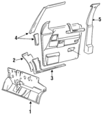 4673368 - Body: Insulator Pad for Chrysler: Town &amp; Country | Dodge: Caravan, Grand Caravan Image