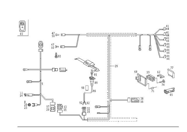 8210334 - Electrical System: Contact Spring for Mercedes-Benz: 300SD, 400SE, 400SEL, 500SEL, 600SEL, S420 Image image